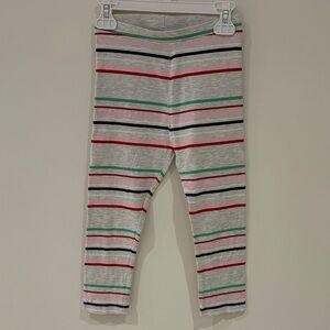 Striped Gray Capri Leggings